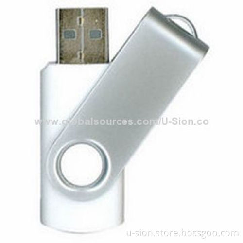 Swivel Metal USB Flash Drives, Customized Logo Printing, Used for Promotional Purposes